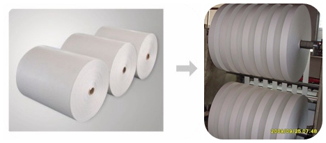 roll paper slitting machine Rollpapierschlitzmaschine