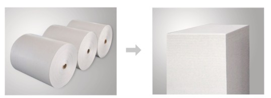 Papierrolle zur Blechschneidermaschine