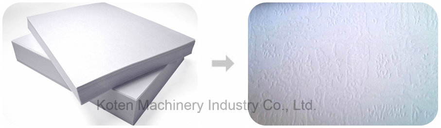 Blattpapier -Pr&auml;gemaschine