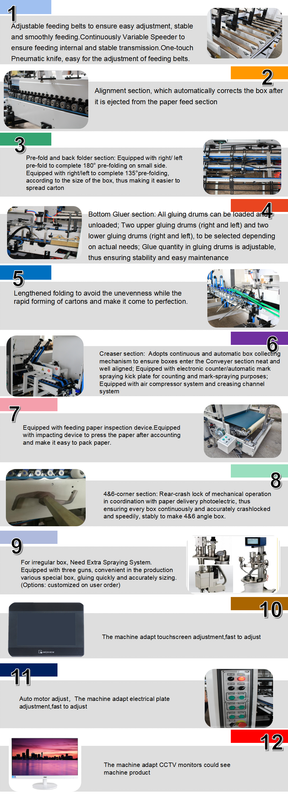 Automatische Hochgeschwindigkeit 4- und 6 Eckfolger Gluer -Maschine